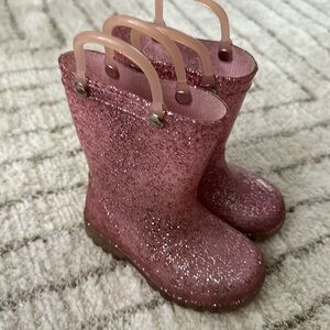 Glitter light up rain boots